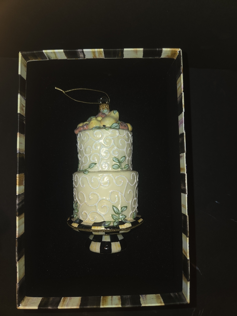 Mackenzie Childs Della Robia Cake Ornament New